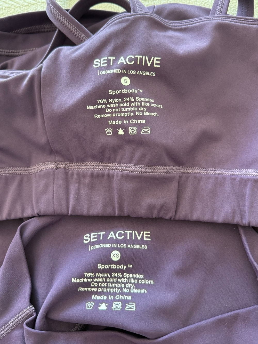 Set Active purple matching set - Picture 3 of 3